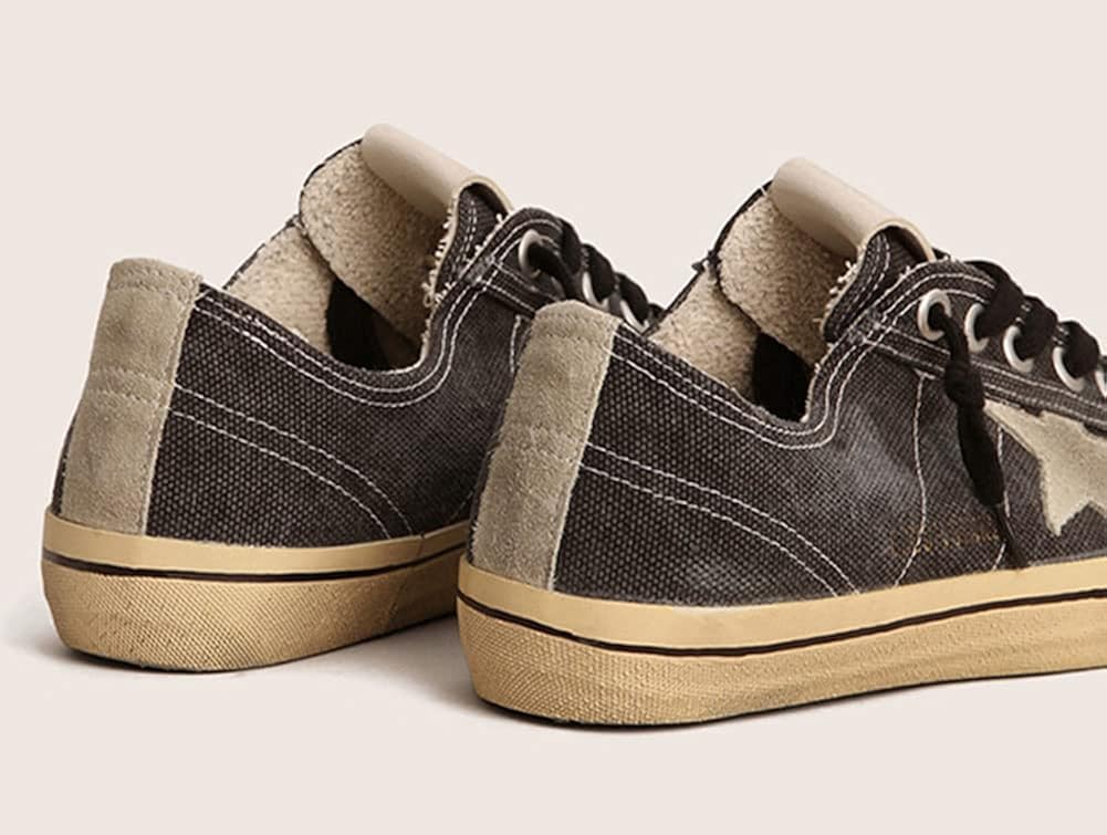 Retro Sneakers for Women Casual Lace-up Lightweight Sport Shoes Rubber Flat Trainers