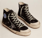 Cute Sneakers for Women Popular Retro Leather Flat Trainers Soft Lightweight Sport Shoes