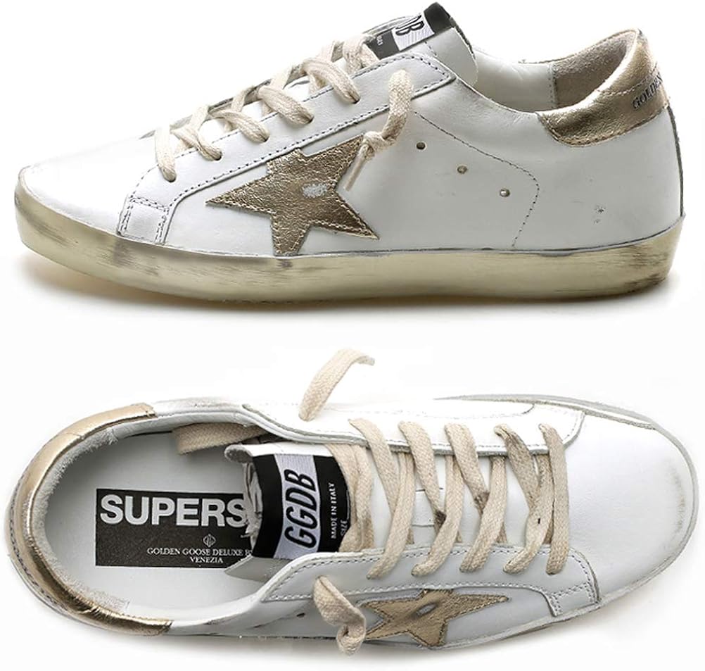 Men's Sneakers Leather Super Star Francy Sports Shoes Golden Shoes