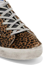 Women's Sports Sneakers Leather Leopard-Print Casual Shoes Slide