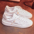Sneakers for Women Minimalist Leather Trainers Comfortable Hard-Wearing Outdoor Low-top Sport Shoes