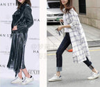 Women's Trainers Sneakers Non-Slip Leather Casual Shoes Low Top Slide