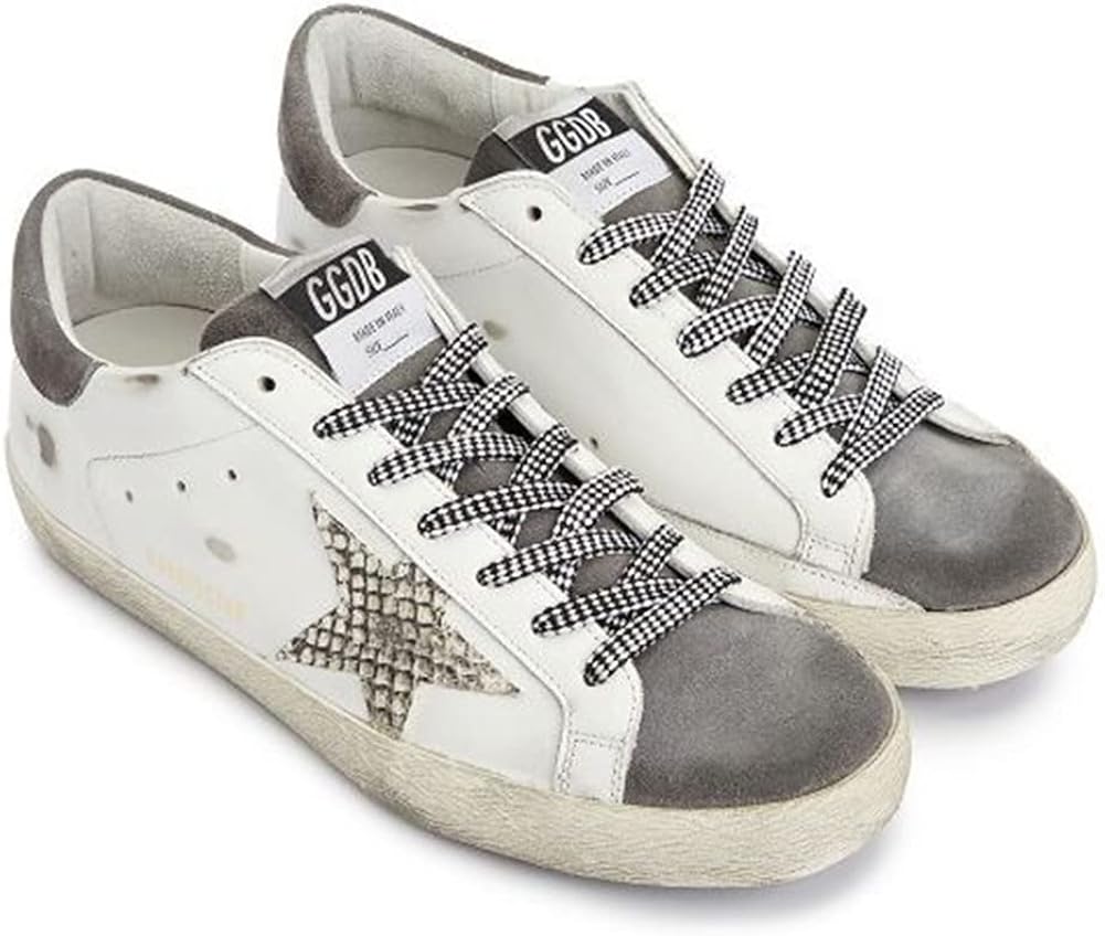 Fashion Sneakers for Women Retro Hard-Wearing Breathable Sport Shoes Casual Lace-up Flat Trainers
