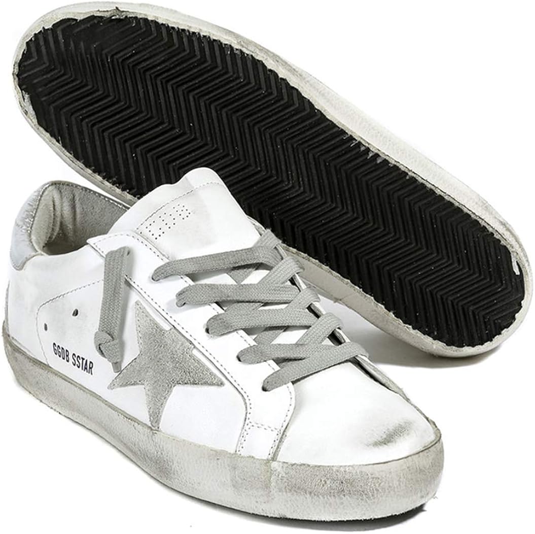 Women's Trainers Sneakers Non-Slip Leather Casual Shoes Low Top Slide