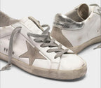 Men's Sneakers Retro Breathable Lightweight Non-Slip Sport Shoes Leather Flat Walking Trainers