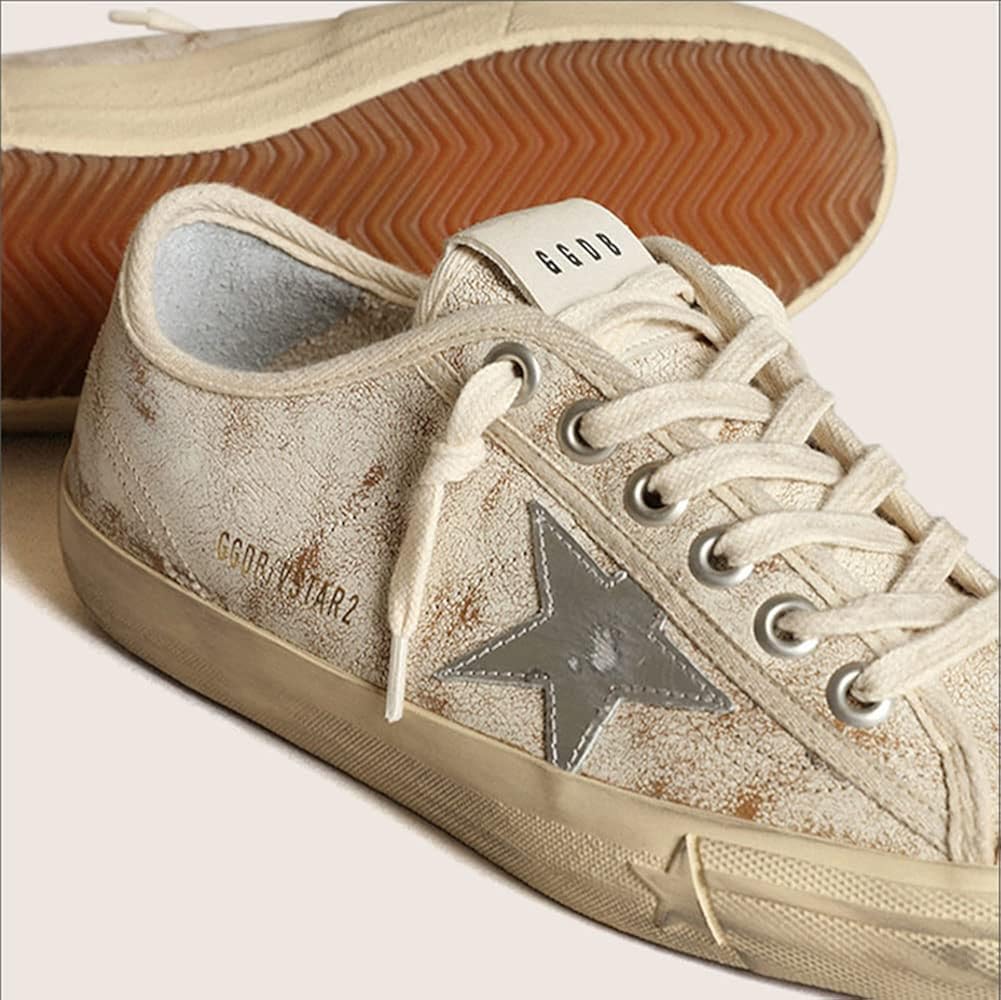 Women's Fashion Sneakers Soft Comfortable Non-Slip Leather Trainers Walking Sport Shoes