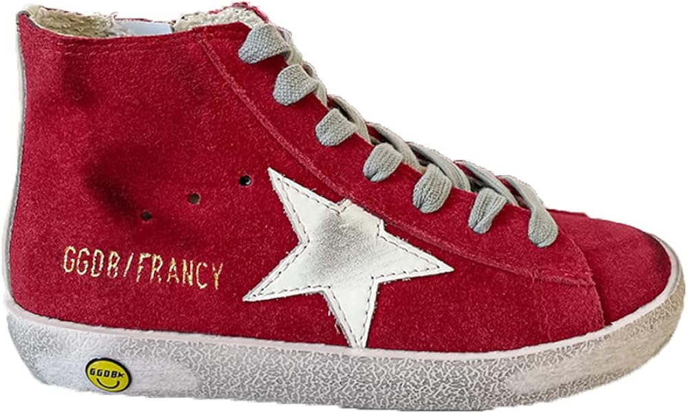 Casual Comfortable Rubber Flat Trainers Womens Walking Sneakers Retro High-top Sport Shoes - Red