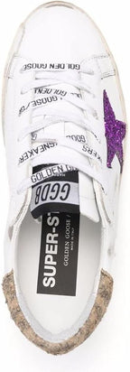 White Leather Sneakers for Women Retro Lace-up Sport Shoes Casual Lightweight Flat Trainers