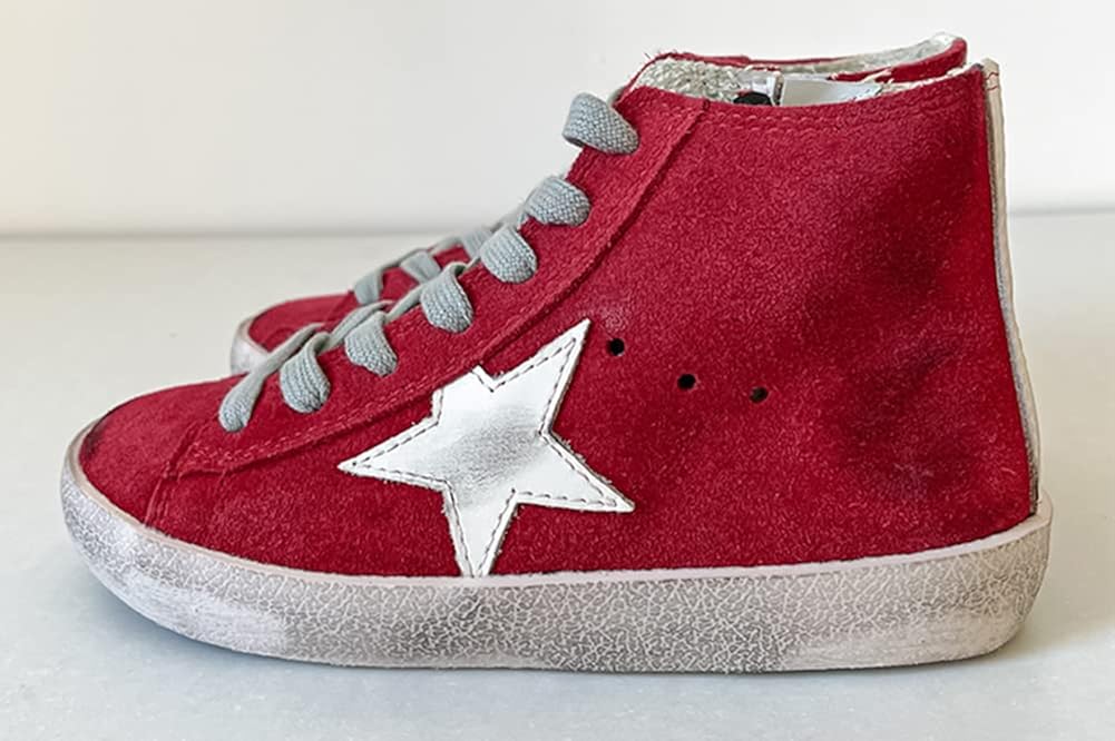 Casual Comfortable Rubber Flat Trainers Mens Walking Sneakers Retro High-top Sport Shoes