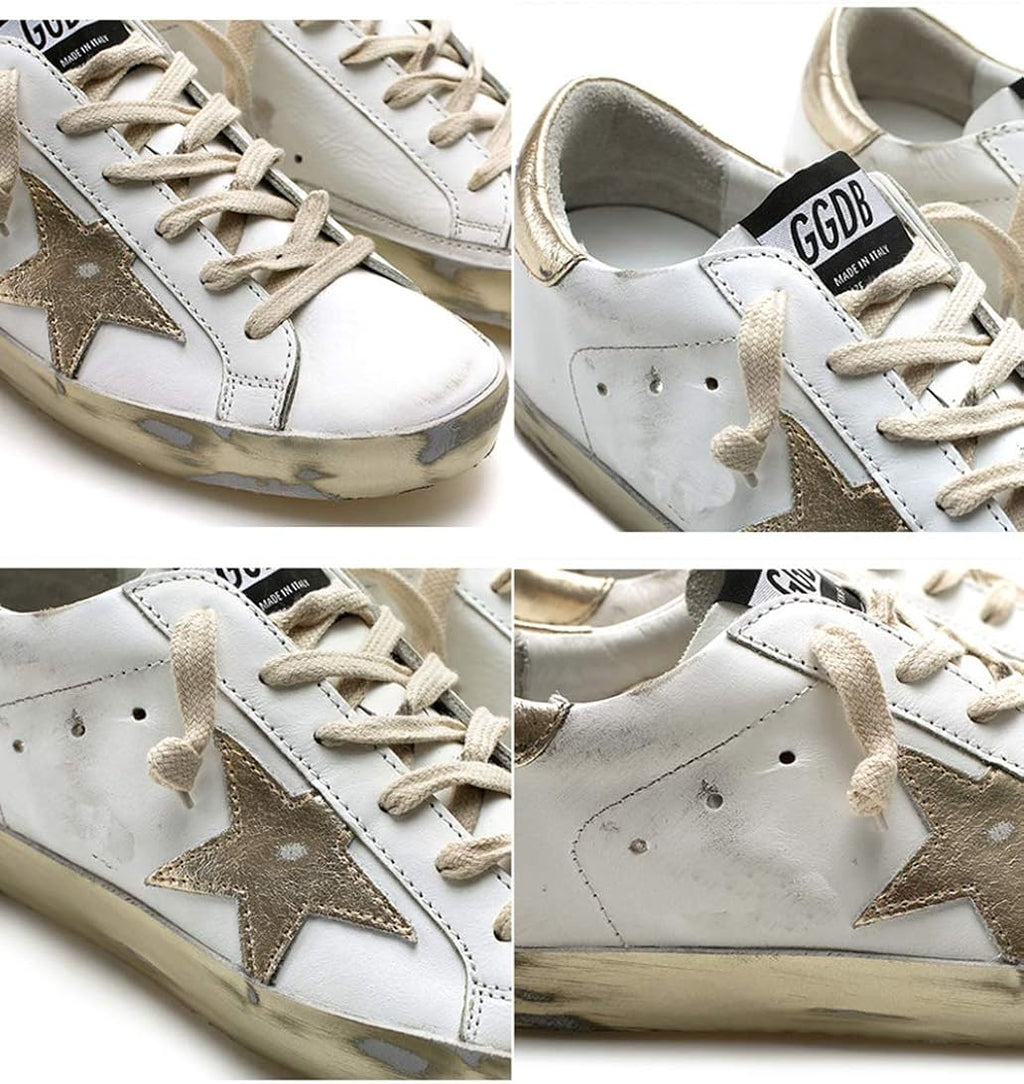 Women's Casual Sneakers Super Star Francy Sports Shoes Golden Shoes