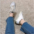 Women's Casual Sneakers Super Star Francy Sports Shoes Golden Shoes