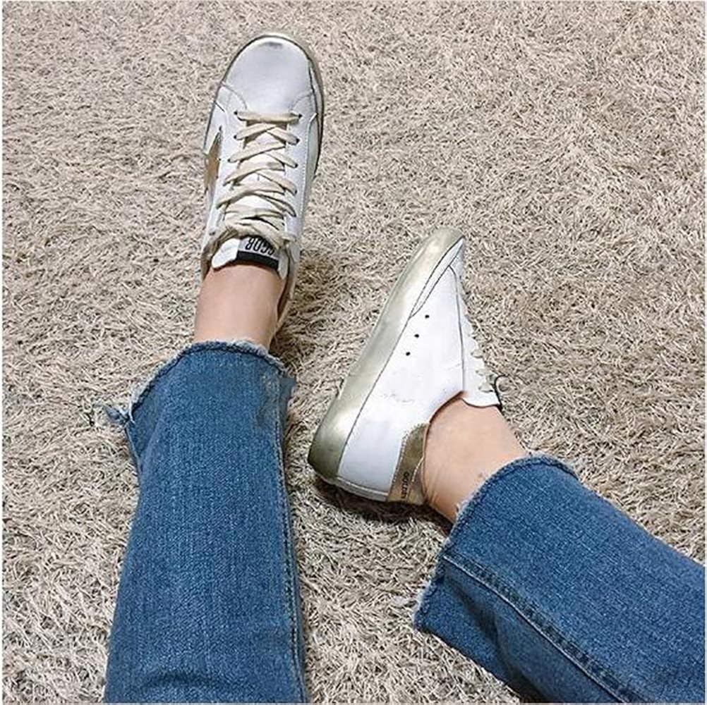 Women's Casual Sneakers Super Star Francy Sports Shoes Golden Shoes