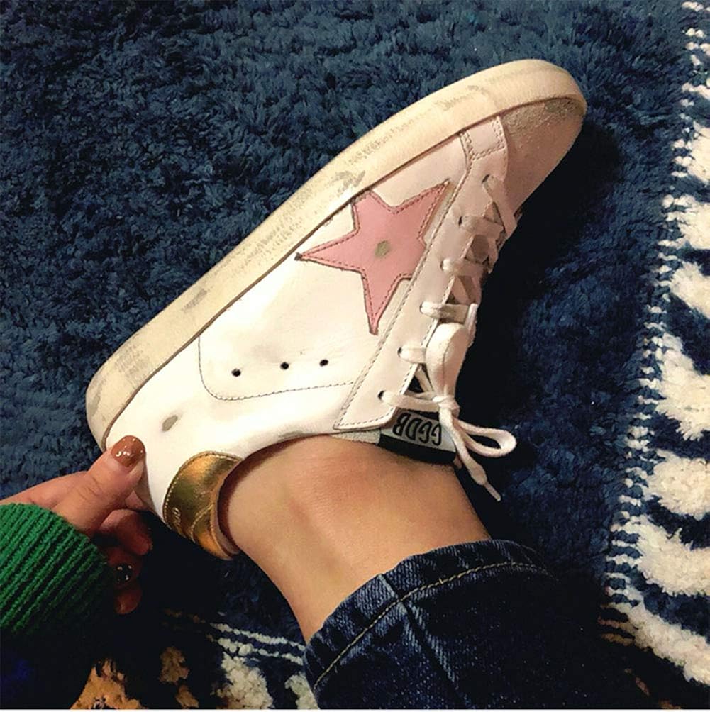 Women's Trainers Sneakers Leather Casual Walking Shoes Super Star Slide