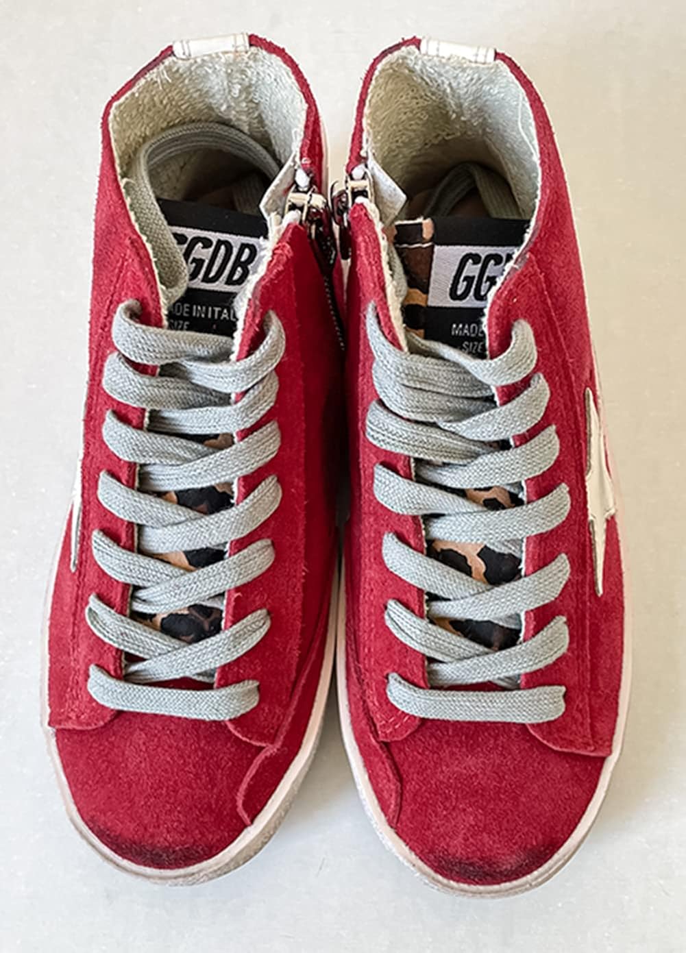 Casual Comfortable Rubber Flat Trainers Womens Walking Sneakers Retro High-top Sport Shoes