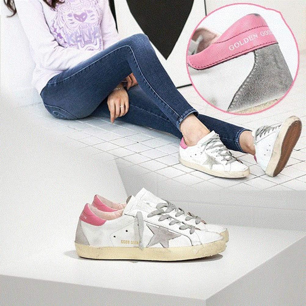 Women's Trainers Sneakers Non-Slip Leather Casual Shoes Low Top Slide