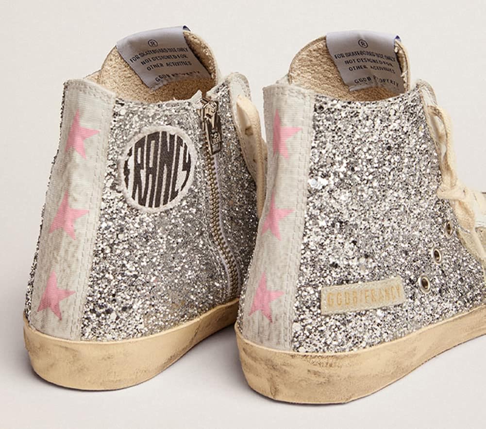 Womens Walking Sneakers Trendy Cool High-top Trainers Comfortable Outdoor Lace-up Sport Shoes