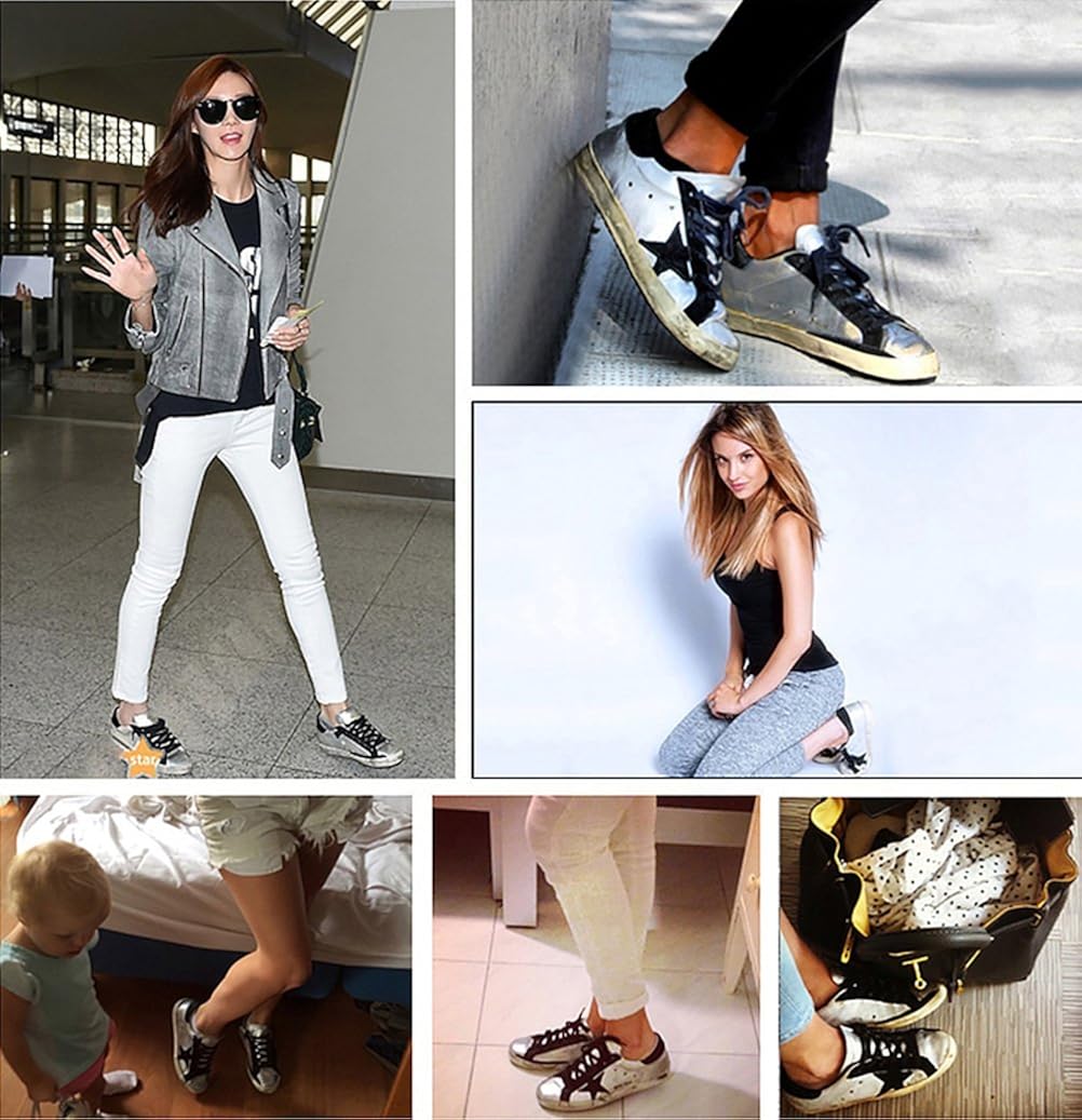 Women's Casual Sports Sneakers Non-Slip Retro Super Star Leather Shoes