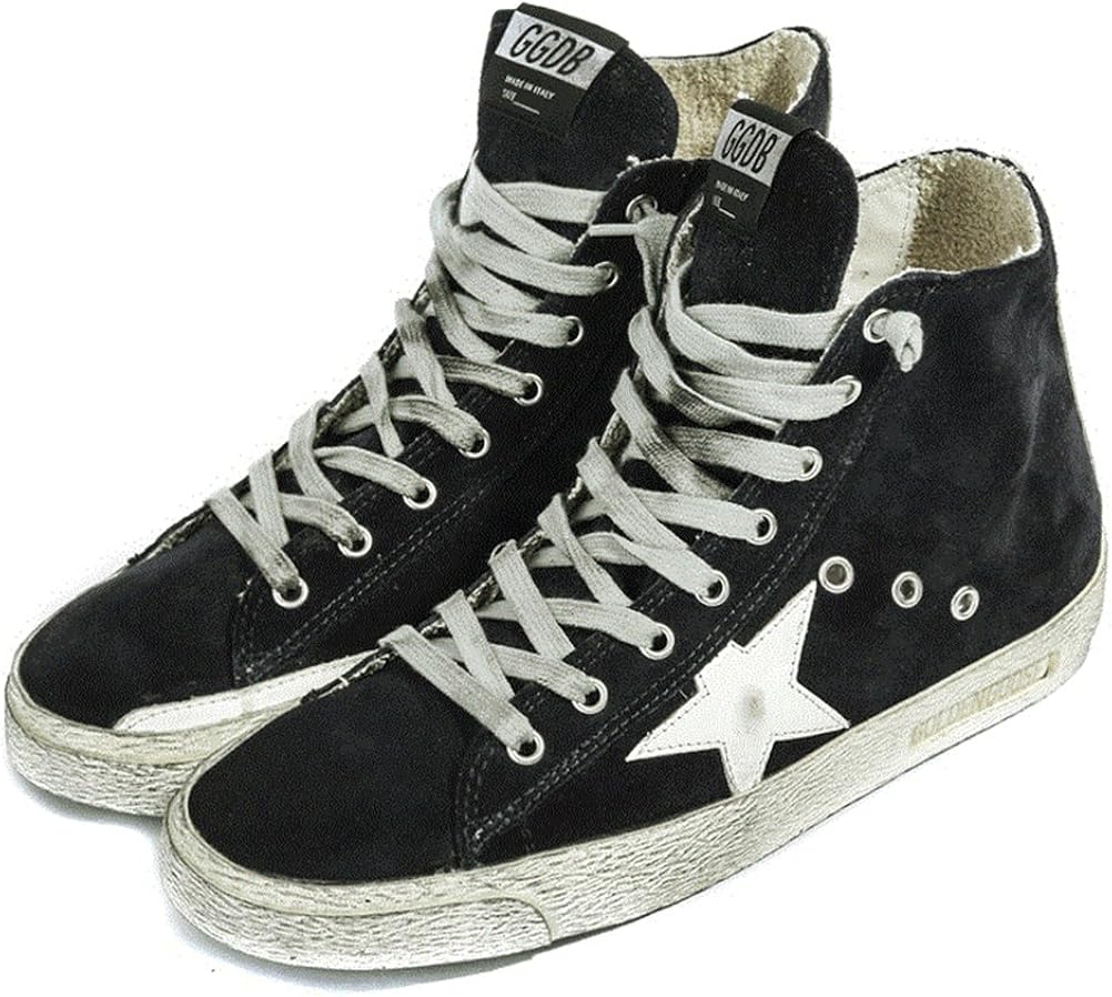Women's Fashion Sneakers High Top Super Star Lace Up Casual Walking Shoes - Black